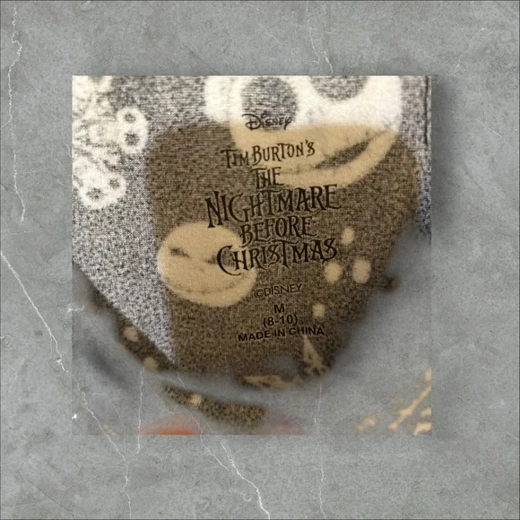 Disney Black and Cream Nightmare Before Christmas Pajama Top - Picture 4 of 4